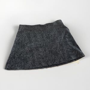 Ann Taylor LOFT Wool Blend Tweed Mini Skirt Women's Large Black Gray Lined